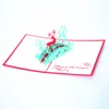 4 cartes de Noël emballées carte de voeux 3d carte de voeux de Noël décorations de Noël carte de voeux pop up cartes-cadeaux en gros