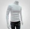 Men's Sweaters Wholesale- Helisopus Men's Long Sleeved Turtleneck Sweater Solid Color Autumn Winter Knitting Shirts Slim Basic Tee Shir