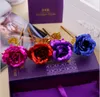 Экологичный День рождения Свадьбы GIF, 24k Руководство Golden Rose Любитель цветы Золото Погруженного Роза, Искусственный цветок золото окрашены украшения