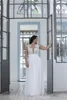 Plus Size Wedding Dresses Fat Women Sweetheart Sheer Bateau Neck Beach Lace Top Bridal Gowns White Nude Cheap High Quality Brides Dress