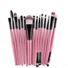 15 Pcs Profissional Make up Brushes Set Fundação Blush Em Pó Sombra Mistura Sobrancelha Pincéis de Maquiagem