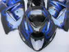 Högkvalitativ motorcykelmakare för Suzuki GSXR1300 96 97 98 99 00 01-07 Blue Flames Black Fairings Set GSXR1300 1996-2007 OT31