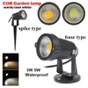 9 W 7W 5W 3W LED COB Lampy trawnikowe z podstawą 110 V 220 V Oświetlenie zewnętrzne IP65 Wodoodporna LED Floodlight Garden Landscape Spotlight