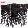 Brazilian Curly Virgin Hair Weaves With Lace Frontal Closures 3 Bundles Peruvian Indian Malaysian Cambodian Deep Jerry Curly Remy Human Hair