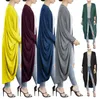 송료 무료 가을 카디건 여성 이슬람 긴 얇은 코트 2017 불규칙한 후드 코튼 스웨터 FEMME TOPS를 당기는