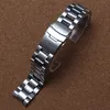 Hochwertiges, mattes und poliertes, gebogenes Enden-Armband für Herrenuhren aus massivem Edelstahl, 18 mm, 20 mm, 22 mm, 24 mm, Metallarmband-Zubehör