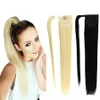 8A Ponytail Human Hair 120g Blonde 613 60 22Brazilian Virgin Human Hair Ponytail Extensions Clip In Ponytails Human Hair Drawstring Ponytail