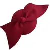 Ladies Fancy Wool Filc Disc Big Bowknot Fascynator Kościół Sukienka Koktajl Party Solid Color Hat A194