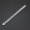 Men Stainless Steel Hip hop Style Bracelet 24k Gold Silver Watch Band Bracelet Link Fashion Punk Jewelry 15mm 21mm264y