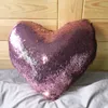 2017 New Pillow Cases Love Shape Magic Mermaid Discolor Sequins DIY Pillow Case Heart Shape Lover Pillowcases 5 Colors Free Shipping