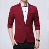 Wholesale- Male Suite Jacket Casual Men Blazer Formal Fit Wear Coats Jackets Clothing One-button Single Breasted Coat Free Shipping