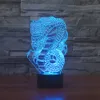 3D Illusion Ejderha Yılan Glow LED renkli değişim masa lambası 15 anahtarlı uzaktan kumanda 6167424