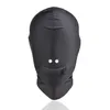 New Arrival Adult games Fetish Hood Mask BDSM Bondage Black Spandex Zipper Open Mouth Mask Sex Toys For Couples5749919