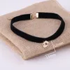 Neue Ankunft Punk Stil Geisterkopf Anhänger Schwarz Samt Seil Halsband Halskette Weibliche Collier Bijoux Mädchen Halloween Geschenk EFN006V