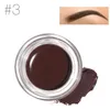 Professionell Eye Brow Tint Makeup Tool Kit Vattentät Hög Brow 5 Färgpigment Svart Brun Henna Eyebrow Gel med panna borste