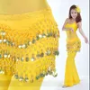 Ganz-Bauchtanz Tanzen Hüftrock Candy Farbe Schal Wrap Chiffon 3 Schichten Silber Münze Taille Gürtel für Frauen Tänzerin 231a