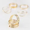 Gold Combine Joint Band Ring Toes Rings set for Women Fashion hip hop Jewelry will and sandy