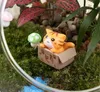 Cartoon Cat Micro Paesaggio Mini Figurine Fantasy Fata Giardino Decorazione Artigianato Decorazioni per la casa Miniature