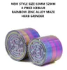 Smerigliatrici Ice Blue Maze 63MM 52MM 4 strati Fumatori Iceblue Rainbow Grinder Zinco Aolly Herb Crusers Spice