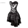 Women's Sexy Plus Size Steampunk Corset Gothic Strapless Halloween Corset Dress Carnival Costume