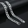 18K Solid Guldpläterad Miami Kubansk Länkkedja Halsband Hip Hop Bling Bling Curb Smycken Sångare Rocker för Män Kvinnor 76cm * 1.5cm