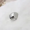 Bulk Ganzes Gravel Polished Plain Custom Design Silber Titan aus Edelstahl Schmuck Customized Signet Ring Band289f