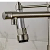 Decks montiert und kaltes Wasser Küchenarmatur Nickel gebürstete Feder Pull Down Doppelspray Küchenmischer Tap2664148