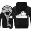 Reflektierende Kostüme The Walking Dead Dicke Hoodies Erwachsene Samt Baseball Schwarz Sweatshirts männer Winter Jacke Mantel Mit Hüte