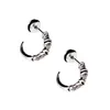 High Quality Titanium Steel Earrings Punk Gothic Eagle Claw Stud Earring Vintage Horn Cone Ear Stud Body Piercing Jewelry Wholesale
