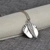 niedliche kleine Füße Winkel Flügel Doppel Anhänger Halsketten 925 Sterling Silber Liebe Baby Halskette beste chrismas Geschenk für Ihr Kind