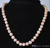 Details over Long 18 "8-9mm Real Natural Pink Akoya Gekweekte Parel Sieraden Ketting