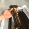 Peruvian Virgin Human Hair Silk Straight Pinao Color4613 Nail U Tip Hårförlängningar 1gs 100slot Förberedda U Tip Remy Hair9180484