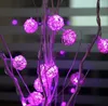 25 Rattan Balls Baum Lichter Thailand Sepak Takraw Urlaub LED Weihnachtsbeleuchtung Lichter Interior Lounge Möbel Knoten AC.110 V / 220 V