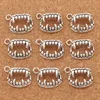 Vampirzähne Zähne Zauber Anhänger 300pcs Lot 17 5x12 3mm Antiquitäten Silberschmuck DIY L165 LZSILVER269A