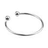 2016 heißer 925 Sterling Silber Fill Open Frauen Stulpearmband 65 MM Größe Fit Europäischen Perlen Charme Armband