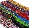 Handgjorda Lucky Flätade Nylon Rope Färgglada Beaded Charm Armband Friendship Party Club Decor for Women Girl