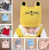 Dessin animé chat oreille enfant en bas âge chapeaux hiver lait bébé casquettes chaud tricoté nouveau-né chapeaux infantile bonnets IC819