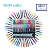 Art stationery 12/48 Color Gel Pens Set Refills Pastel Neon Glitter Sketch Drawing Color Pen Set School Marker