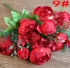 Artificial Peony 8 Heads Silk Flower Bouquet Vintage Artificial Flowers For Decor Bridal Wedding Hotel Home Decoration free shipping