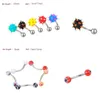 105pcs/set Mix Acrylic Stainless Steel Eyebrow Navel rings Belly Lip Tongue Ring Nose Bar Rings Body Piercing Jewelry C060