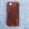 Cas en bois gravés par laser faits sur commande de caisse de téléphone en bois pour Iphone 5s 6 6s plus 7 7plus Samsung Galaxy S5 S6 Edege