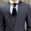 latest coat pant designs stand collar 3 pieces grey mens formal suits black men wedding suits 2017 trajes de hombres de vestir Ja7557645