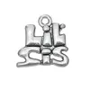 Neue Modelegierung Silber -Schriftzeichen QuotSianquot -Serie Bangel Charms DIY Accessoires für Armband Halskette Schmuck 50pcsl3590202