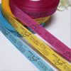 Un rouleau de 100 yards fil de ceinture Custom Logo DIY Grosgrain ruban ruban plat police / impression 3D / Fer or mariage personnalisé enveloppe de cadeaux Emballage