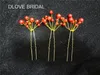 Prawdziwy Pocze czerwono perłowy pin romantyczny wysokiej jakości perłowy biały ślub ślubny Hair Akcesoria nośne nałożenie nośne 5115445