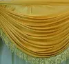Бесплатная доставка различных цвет льда шелковый стол юбка / фон гирлянды с карманом в верхней части для свадьбы, украшения партии