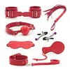 Sex Bondage Kit Set 7 st Sexig produktuppsättning Vuxen Spel Leksaker Set Hand Manschetter Footcuff Whip Rope Blindfold Par Erotiska leksaker