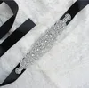 2019 Real Image Wedding Dresses Sash Bridal Belts Rhinestone Crystal Ribbon Tie Back Bridal Accessories Princess Handmased Fashion1408751