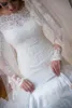 Wit Off-Shoulder Lange mouwen A-lijn Full Lace Dress Modest Applique Trouwjurken uit China Speciale gelegenheid Trouwjurken