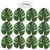 35x29cm konstgjorda tropiska palmblad för Hawaii Luau Party Decorations Beach Theme Wedding Table Decoration Accessories G695212K